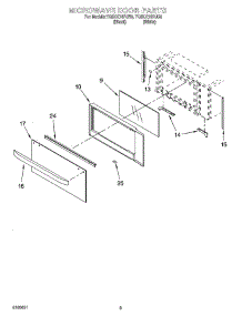 07 - Microwave Door Parts parts for Whirlpool Oven YGSC278PJQ0 from AppliancePartsPros.com