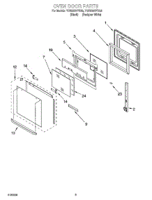 02 - Oven Door Parts parts for Whirlpool Oven YGBS307PDB5 from AppliancePartsPros.com