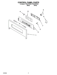 02 - Control Panel Parts parts for Whirlpool Oven YGSC278PJQ2 from AppliancePartsPros.com