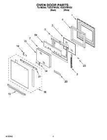 03 - Oven Door Parts parts for Whirlpool Oven YGSC278PJQ2 from AppliancePartsPros.com