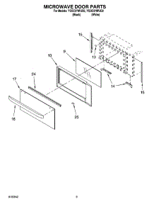 07 - Microwave Door Parts parts for Whirlpool Oven YGSC278PJQ2 from AppliancePartsPros.com