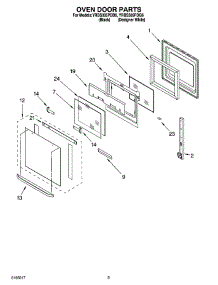 02 - Oven Door Parts parts for Whirlpool Oven YRBS305PDQ6 from AppliancePartsPros.com