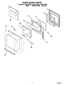 03 - Oven Door Parts parts for Whirlpool Oven YRBS275PDS8 from AppliancePartsPros.com