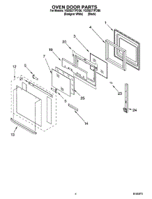 03 - Oven Door Parts parts for Whirlpool Oven YGBS277PDQ6 from AppliancePartsPros.com