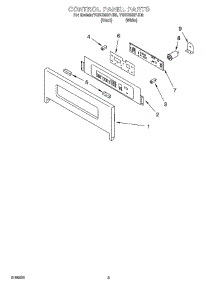 02 - Control Panel Parts parts for Whirlpool Oven YGSC308PJQ0 from AppliancePartsPros.com