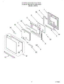 03 - Oven Door parts for Whirlpool Oven RMC275PDQ1 from AppliancePartsPros.com