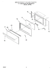 07 - Microwave Door parts for Whirlpool Oven RMC275PDQ4 from AppliancePartsPros.com