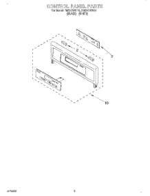 02 - Control Panel, Literature parts for Whirlpool Oven RMC275PDB1 from AppliancePartsPros.com