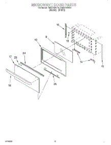 07 - Microwave Door parts for Whirlpool Oven RMC275PDB1 from AppliancePartsPros.com