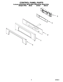 06 - Control Panel Parts parts for Whirlpool Oven GBD307PRB00 from AppliancePartsPros.com
