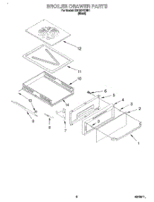 05 - Broiler Drawer, Literature parts for Whirlpool Oven SB130PEDB1 from AppliancePartsPros.com