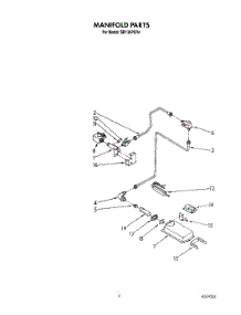 03 - Manifold parts for Whirlpool Oven SB130PER4 from AppliancePartsPros.com