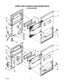 04 - Upper And Lower Oven Door, Lit\Optional parts for Whirlpool Oven SB130PER4 from AppliancePartsPros.com