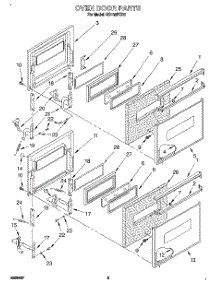 04 - Oven Door, Lit / Optional parts for Whirlpool Oven SB130PER5 from AppliancePartsPros.com