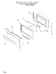 07 - Microwave Door parts for Whirlpool Oven RMC275PDQ2 from AppliancePartsPros.com