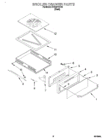 05 - Broiler Drawer, Literature parts for Whirlpool Oven SB100PEDB0 from AppliancePartsPros.com