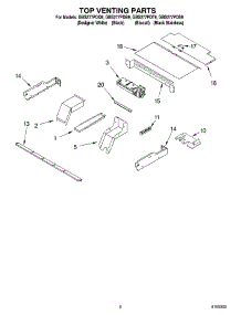 05 - Top Venting parts for Whirlpool Oven GBS277PDQ9 from AppliancePartsPros.com