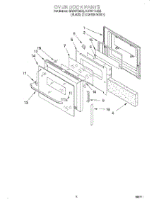 02 - Oven Door parts for Whirlpool Oven RB760PXBQ2 from AppliancePartsPros.com
