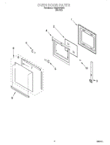 03 - Oven Door parts for Whirlpool Oven RBS270PDB4 from AppliancePartsPros.com