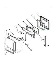 Oven Door parts for Whirlpool Oven GDB277PDQ1 from AppliancePartsPros.com