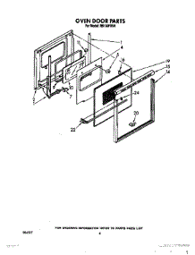 05 - Oven Door parts for Whirlpool Oven RB130PXV4 from AppliancePartsPros.com