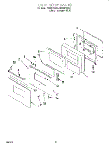 02 - Oven Door, Literature parts for Whirlpool Oven RB262PXAB5 from AppliancePartsPros.com