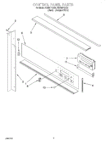 03 - Control Panel parts for Whirlpool Oven RB262PXAB5 from AppliancePartsPros.com