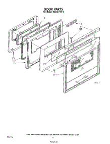04 - Door parts for Whirlpool Oven RB265PXK0 from AppliancePartsPros.com