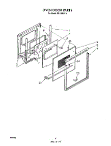 05 - Oven Door parts for Whirlpool Oven RB130PXV3 from AppliancePartsPros.com