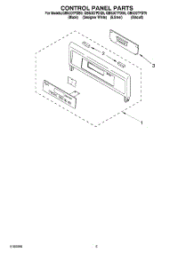 04 - Control Panel parts for Whirlpool Oven GBS307PDQ9 from AppliancePartsPros.com