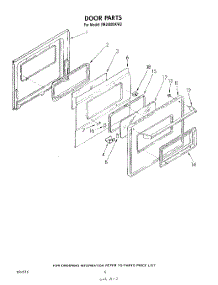 04 - Door parts for Whirlpool Oven RB2000XKW2 from AppliancePartsPros.com