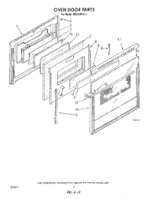 04 - Oven Door parts for Whirlpool Oven RB265PXV1 from AppliancePartsPros.com