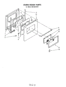 04 - Oven Door parts for Whirlpool Oven RB1000XKW1 from AppliancePartsPros.com