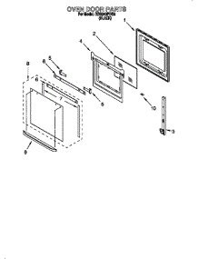 Oven Door parts for Whirlpool Oven RBS240PDB0 from AppliancePartsPros.com