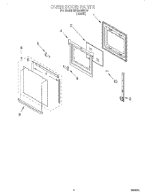 03 - Oven Door parts for Whirlpool Oven RBS240PDB4 from AppliancePartsPros.com