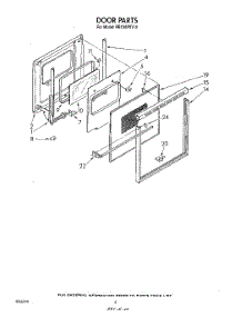 04 - Door parts for Whirlpool Oven RB100PXV0 from AppliancePartsPros.com