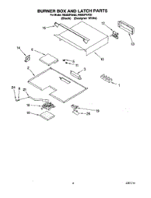 04 - Burner Box And Latch parts for Whirlpool Oven RB262PXAQ2 from AppliancePartsPros.com