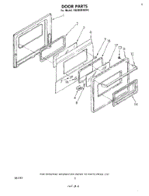 04 - Door parts for Whirlpool Oven RB2000XKW1 from AppliancePartsPros.com