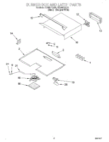 04 - Burner Box And Latch parts for Whirlpool Oven RB262PXAQ6 from AppliancePartsPros.com
