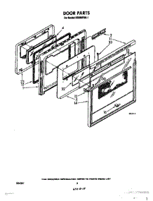 04 - Door parts for Whirlpool Oven RB265PXK1 from AppliancePartsPros.com
