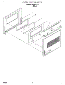 03 - Oven Door, Optional parts for Whirlpool Oven RB220PXYB2 from AppliancePartsPros.com