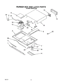 06 - Burner Box And Latch parts for Whirlpool Oven RB262PXYB0 from AppliancePartsPros.com