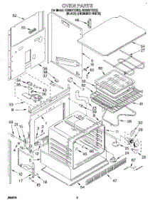 02 - Oven parts for Whirlpool Oven RB260PXBQ2 from AppliancePartsPros.com