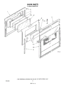 04 - Door parts for Whirlpool Oven RB265PXV0 from AppliancePartsPros.com