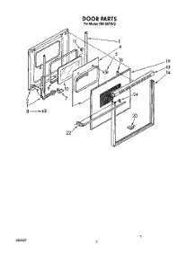 05 - Door parts for Whirlpool Oven RB100PXV2 from AppliancePartsPros.com