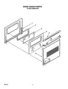 04 - Oven Door, Optional parts for Whirlpool Oven RB220PXYB0 from AppliancePartsPros.com