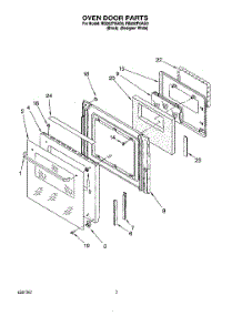 02 - Oven Door, Literature parts for Whirlpool Oven RB262PXAB3 from AppliancePartsPros.com
