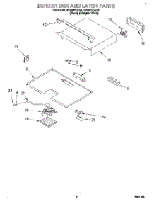 04 - Burner Box And Latch parts for Whirlpool Oven RB262PXAB3 from AppliancePartsPros.com