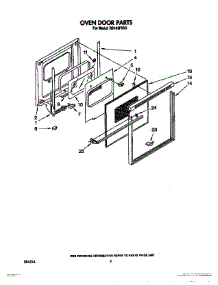 04 - Oven Door parts for Whirlpool Oven RB100PXV3 from AppliancePartsPros.com