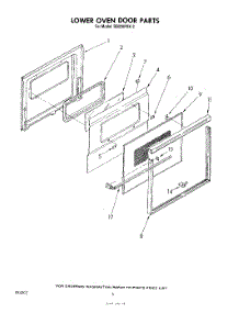 04 - Lower Oven Door , Literature And Optional parts for Whirlpool Oven RB220PXK2 from AppliancePartsPros.com